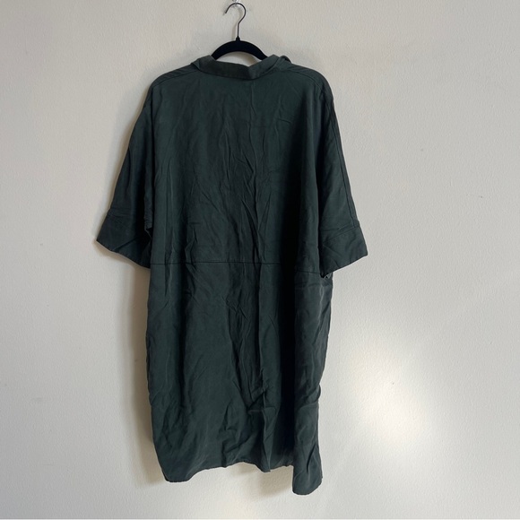 COS Green Boxy Lyocell Casual Button Down Shirt Dress - Picture 3 of 3